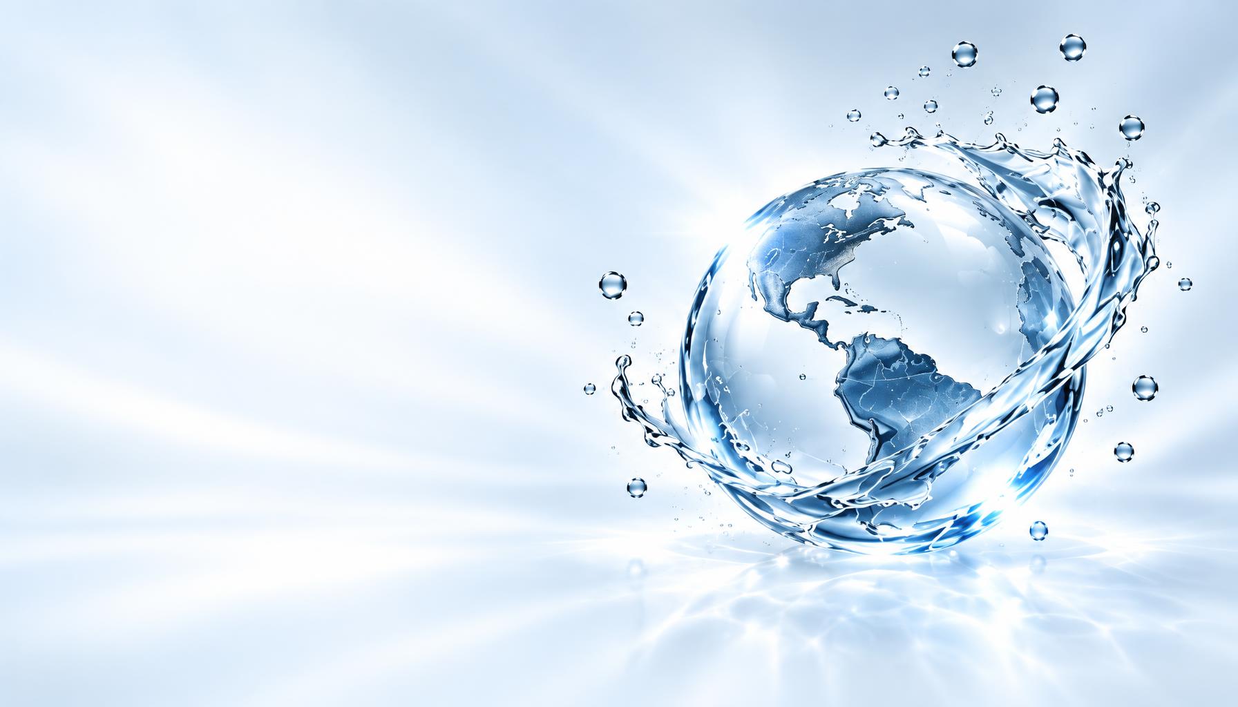 Crystal-clear water globe